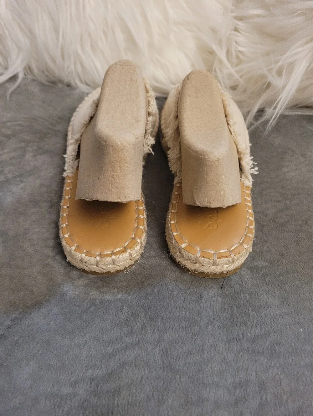 Splendid, Beige Canvas Fringe Espadrille Slip-On - Women
